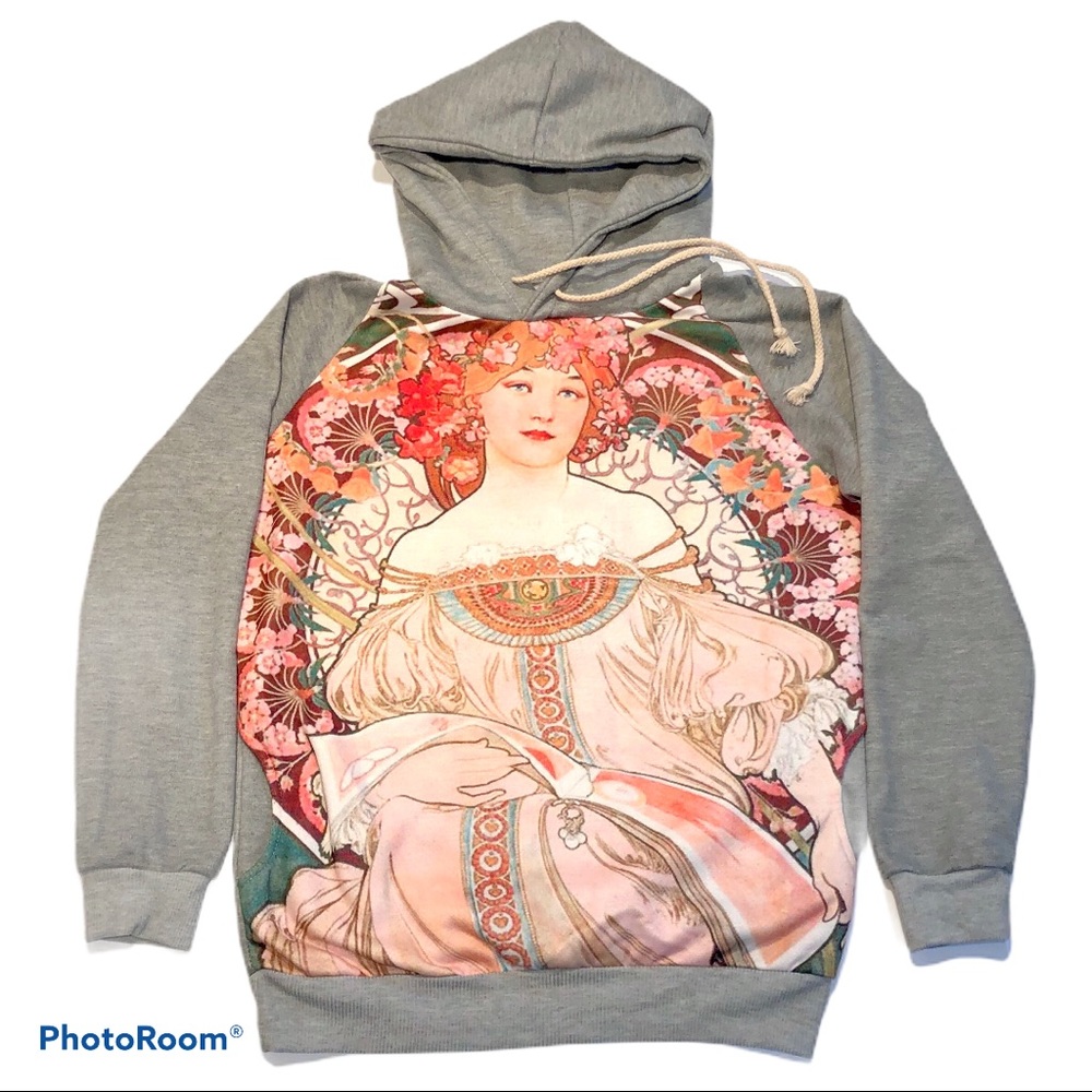 Renaissance Woman Art Painting Hoodie w/Pockets
